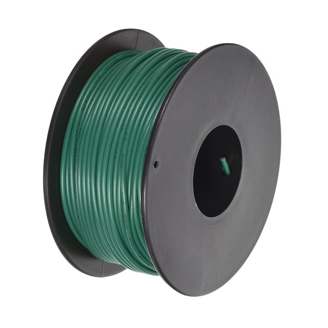 Uxcell 24AWG Stranded Wire Hookup 30M/100ft Green, Electrical Wire UL1007 Spool