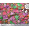 thumbnail image 3 of Soimoi Poly Georgette Tissu Brosse Coup & Coloré Coeur Impression Couture Tissu Yard 52 Pouces de Large, 3 of 3