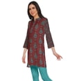 thumbnail image 2 of Moomaya Kurtis Courtes à Col Montant en Poly-Crêpe pour Femmes, Haut de Robe Imprimé, 2 of 5
