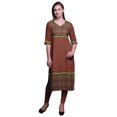thumbnail image 1 of Bimba Kurtis Droits à Panneaux pour Femmes Robe Kurti Longue Haut Indien Imprimé, 1 of 5