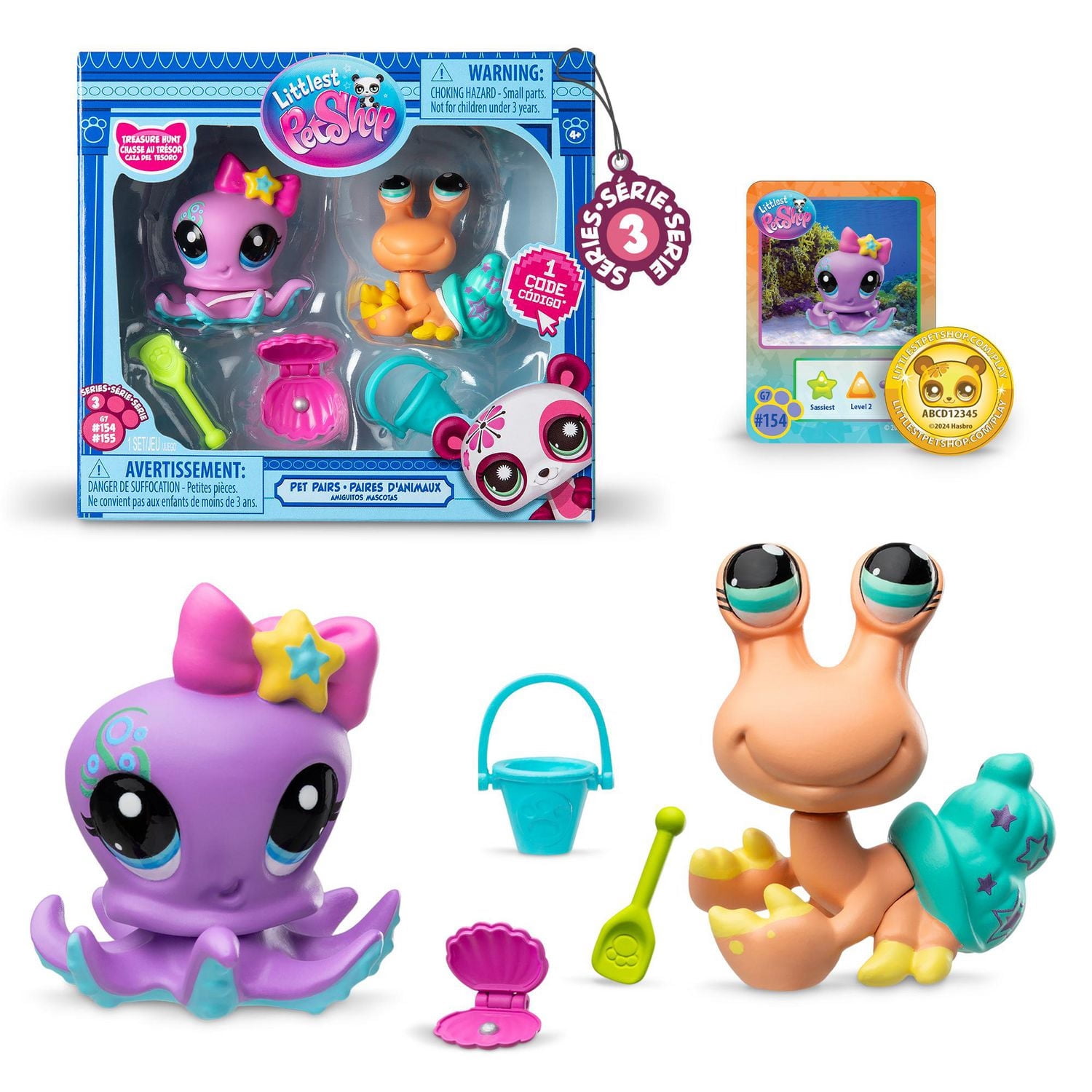 Littlest Pet Shop Pet Pair 2-Pack Series 3 - Treasure Hunt
