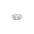 thumbnail image 2 of 1ct Three Stone Princess Cut Diamond Engagement Ring 14K White Gold, 2 of 4