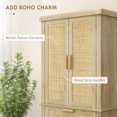 thumbnail image 4 of HOMCOM Armoire de Rangement de Cuisine 72 Pouces de Haut avec Portes en Rotin et Tiroir, 4 of 10