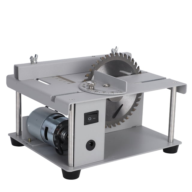 Fdit Scie de Table Miniature Mini Portable Multifonction Durable Machine de Découpe pour Maison CA 110‐240 V, Support de Scie de Table, Mini Scie de Table