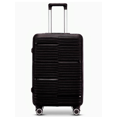 thumbnail image 3 of TRAVLR 100% PP Break Resistant Lightweight Expandable 20"  Cabin Luggage Trolley-Black, 3 of 7