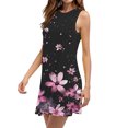thumbnail image 4 of Ovzne Robes pour Femmes Robe de Plage Femmes Décontractée Ample Été Robe Imprimée Sans Manches Col en V Ensemble Haut/chemise Grande Taille Robe Imprimée Liquidation, 4 of 7
