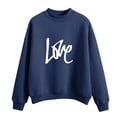 thumbnail image 1 of CEHVOM Femmes Mode Décontractée Imprimé Col Rond Ample Manches Longues Hauts Courts Blouse Chandails Sans Capuche Liquidation, 1 of 5