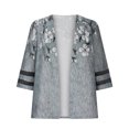 thumbnail image 4 of CEHVOM Blouse Cardigan Décontractée à Manches Trois-Quarts en Maille Imprimée pour Femmes en Liquidation, 4 of 6