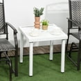 thumbnail image 2 of Outsunny Table d'Appoint de Jardin Table Basse avec Trou pour Parasol pour Patio Blanc, 2 of 10