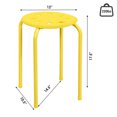 thumbnail image 2 of Gymax Set of 6 Portable Plastic Stack Stools Backless Classroom Seating Assorted Color, 2 of 10