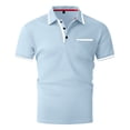 thumbnail image 3 of Male Spring Business Lapel T Shirt Bottoming Shirt Short Sleeve Shirt Patchwork Top Mens Turtle Neck Long Sleeve Tops Mens Large T Shirts Lightweight T Shirts Rayon Long Sleeve Shirt Men Neck Top for, 3 of 3