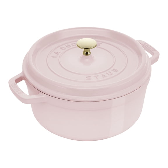 STAUB La Cocotte 3.7 L Cast Iron Round Cocotte, Sorbet Rose