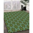 thumbnail image 3 of Ahgly Tapis Rectangulaire Lavable en Machine Vert Transitionnel, 2 Pieds x 3 Pieds, 3 of 7