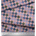 thumbnail image 3 of Soimoi Poly Georgette Fabric Argyle Check Print Fabric by Yard 52 Inch Wide, 3 of 3
