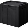 thumbnail image 1 of Boîte de Terrasse Petite de 30 Gallons, Extérieure, Étanche, en Résine, Boîte de Rangement Verrouillable, Contenant de Rangement Extérieur, Boîte de Livraison pour Emballage (Noir), 1 of 9