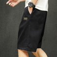 thumbnail image 5 of PMUYBHF Pantalon de Survêtement à Bas Ouvert pour Hommes Shorts Décontractés Shorts Droits Amples Shorts Confortables Respirants Shorts Rouges Pantalon de Travail pour Hommes Pantalons en Molleton pour Hommes, 5 of 5