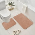 thumbnail image 2 of Yhmxh Bathroom Floor Mat 2 Piece Solid Color AntiDirty Carpet Toilet Bathroom Non Slip Absorbent Floor Mat Bathroom Foot Mat Washable Rug Anti-slip Rug Decorative Rug Rugs for Living Room Outdoor Rug, 2 of 5