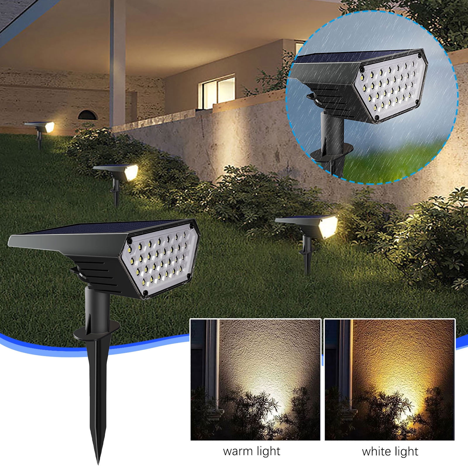 Suncoda Solar Outdoor Lights, Solar Outdoor Lights Stainless Steel Solar Lights Outdoor Ip67 Solar Lights Outdoorlong Last for Yard Patio Walkway