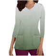 thumbnail image 1 of Funicet Hauts pour Femmes, Vêtements pour Femmes, Nouvelle Mode T-Shirt Décontracté Col en V Imprimé Col Rond Manches 3/4 Vêtements d'Allaitement Haut, Hauts Manches 3/4 pour Femmes, Hauts Décontractés pour Femmes, 1 of 5