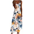 thumbnail image 2 of Ovzne Robes Grande Taille pour Femmes aux Formes Robe Femme Robes d'Été pour Femmes Imprimé Sans Manches Col Rond Robe Décontractée Longues Robes Robe de Printemps Imprimée Liquidation, 2 of 5