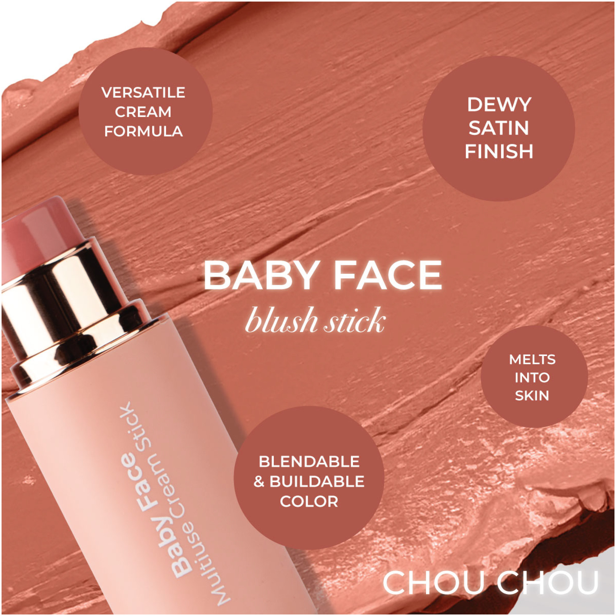 MCoBeauty - Baby Face Multi-Use Cream Stick - Creamy Blush