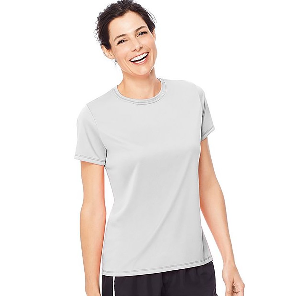 Hanes T-Shirt Performance Cool Dri pour Femmes, TG, Blanc