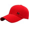 thumbnail image 1 of Baseball Hat Adjustable Extended Brim M Letter Decoration Sun Protection Sports Hat Summer Sports Supply, 1 of 10