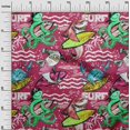 thumbnail image 3 of oneOone Velvet Magenta Fabric Ocean Life Sewing Craft Projects Fabric Prints By Yard 58 Inch Wide, 3 of 5