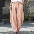 thumbnail image 3 of Birdeem Pantalon Ample Décontracté pour Femmes avec Poches Mode Combinaison en Coton et Lin, 3 of 6