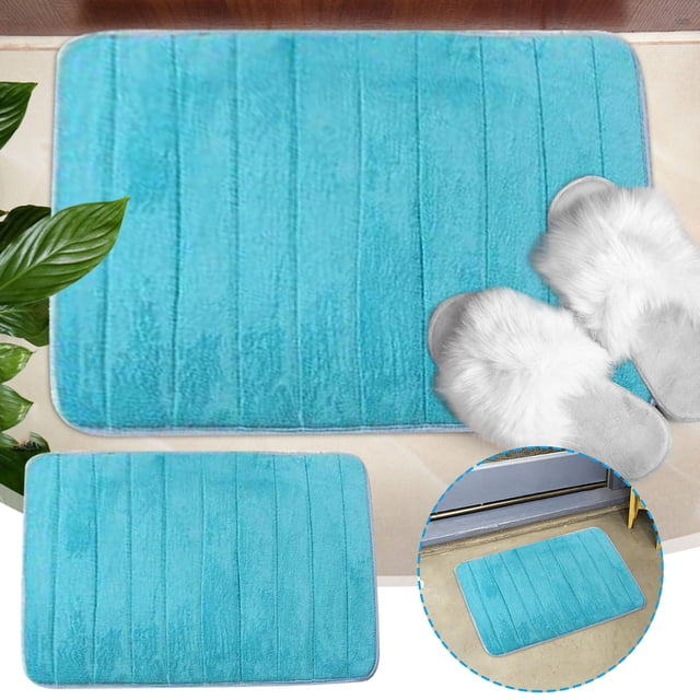 Yhmxh Bathroom Rugs Carpet Coral Velvet Memory Floor Mat Bedroom Entrance Mat Bathroom And Kitchen Absorbent Mat Non Slip Door Mat Living Room Rug Bath Mat