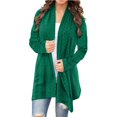 thumbnail image 1 of Knee Length Cardigan Split Front Sweater Cardigan Tops for Women Womens Long Sweaters Open Front Shawl Neck Cardigan Women Womens Sweaters Fall Cardigan Come Mono Cardigan Knit Long Sweater Fall, 1 of 4