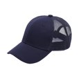 thumbnail image 2 of Women Adjustable Ponytail Baseball Cap Girl Snapback Outdoor Caps Female Summer Hats Mesh Net Trucker Hat, 2 of 7