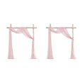 thumbnail image 2 of Decodeary Wedding Arch Drapes Memorable Setting For Big Day Not Easy To Wrinkle Easy Care silver pink 2Set, 2 of 6