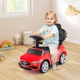 thumbnail image 4 of Costway Kids Ride on Push Car Mercedes-Benz Licensed 3-in-1 Sliding Car Red, 4 of 11