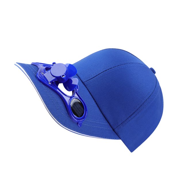 QualitChoice Fiber Solar Powered Fan Hat Durable Versatile Portable Convenient For All Activities Solar Fan Cap blue