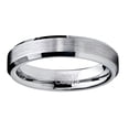 thumbnail image 3 of Bague Alliance Anniversaire pour Homme en Carbure de Tungstène Brossé, Ajustement Confortable, 4 mm, 3 of 4
