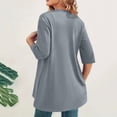 thumbnail image 4 of Timegard Cardigans for Women 1/2 Sleeve Open Front Lightweight Solid Color Casual Loose Jacket Tops, 4 of 7