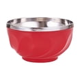 thumbnail image 2 of Bol Isolé en Acier Inoxydable à Double Couche / Bol Durable pour Soupe Riz Salade / Sécuritaire pour les Aliments Nettoyage Facile / Extérieur en PP Coloré / 16,2x8,5 cm / Rétention de Température / 1 Pce Cuisine Salle à Manger, 2 of 6