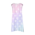 thumbnail image 4 of PMVFHDE Tenue d'Été pour Filles Mode Filles Mignonne Printemps et Été Imprimée Col Rond Sans Manches Robe Décontractée (3), Violet, 5-6, 4 of 5