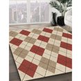 thumbnail image 3 of Ahgly Tapis d'Intérieur Lavable en Machine Carré Transitionnel Kaki Or, 7 Pieds Carré, 3 of 7