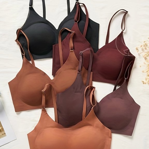 Ensemble de 5 Pcs Soutien-Gorge Adhésif Sans Coutures sous-Vêtements pour Femmes
