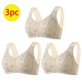 thumbnail image 3 of Bigersell Womens Sports Bras Multipack Snap Front Closure Push-Up Bra Style R-1 Polyester Breathable Lightly Lined Bras, 3 of 4