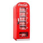 Coca-Cola Retro Vending Machine Mini Fridge, AC/DC, Classic Design for Home & Office, 4 Can Capacity