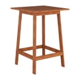 thumbnail image 3 of CorLiving Miramar Solid Wood Square Outdoor Slat Topped Pub Table, Brown, 3 of 7
