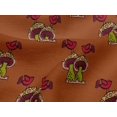 thumbnail image 4 of oneOone Viscose Jersey Fabric Bird & Mushroom Block Print Fabric By The Yard 60 Inch Wide, 4 of 4