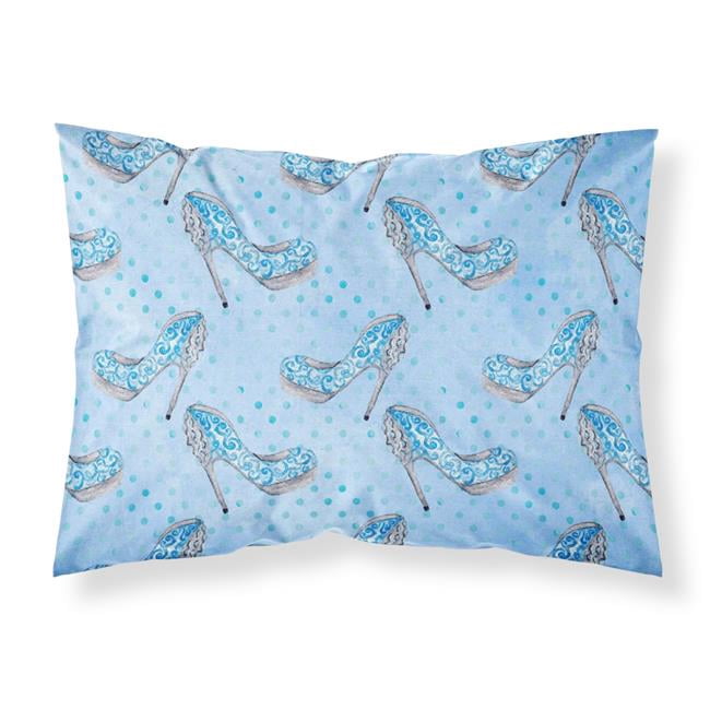 Watercolor Cinderella Shoe in Blue Fabric Standard Pillowcase
