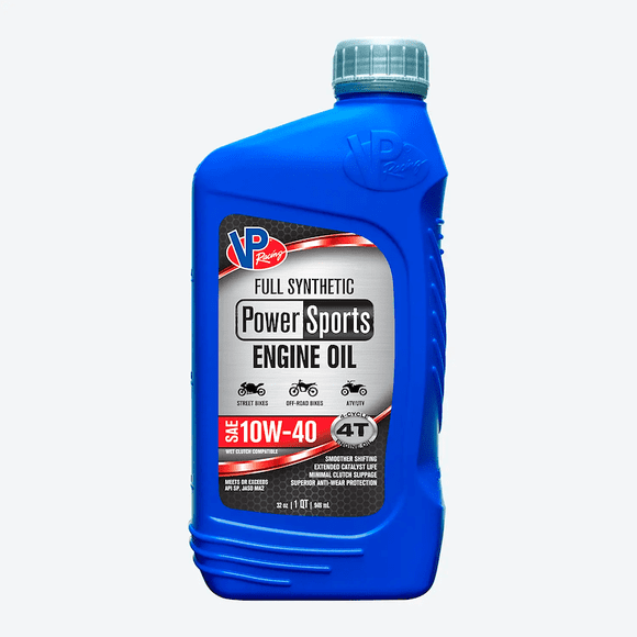 VP Racing Fuels Oil VP7160403 Powersports; SAE 10W-40; Full Synthetic; 1.05 Quart Bottle; Single