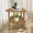 Khaki-Free Size/KH, variant on 19.29In Four-Leaf Movable Side Table Double Layer Storage Space Flexible Wheel Movement Curved Desktop Anti-Slip Open Design for Living Room Bedroom Small Apartment Home Storage Organizer Table