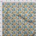 thumbnail image 4 of oneOone Silk Tabby Teal Blue Fabric Sea Shells Ocean Craft Projects Decor Fabric Printed By The Yard 42 Inch Wide, 4 of 4