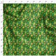 thumbnail image 4 of Soimoi Green Heavy Satin Fabric Gifts & Christmas Tree Print Fabric by the Yard 54 Inch Wide, 4 of 5